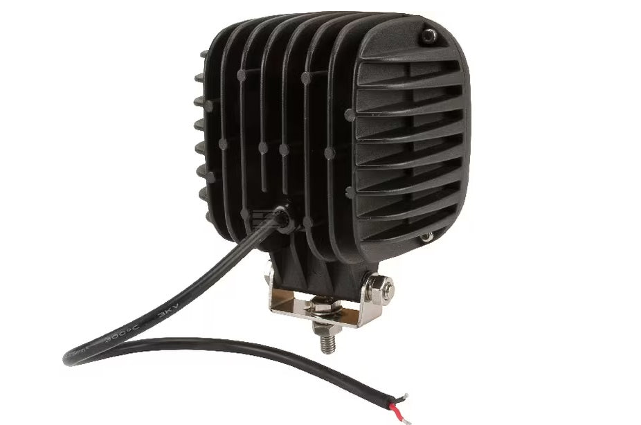 Luz de trabalho LED, 48W, 4000lm, quadrado, 10-30V, 123x81x123mm, feixe largo