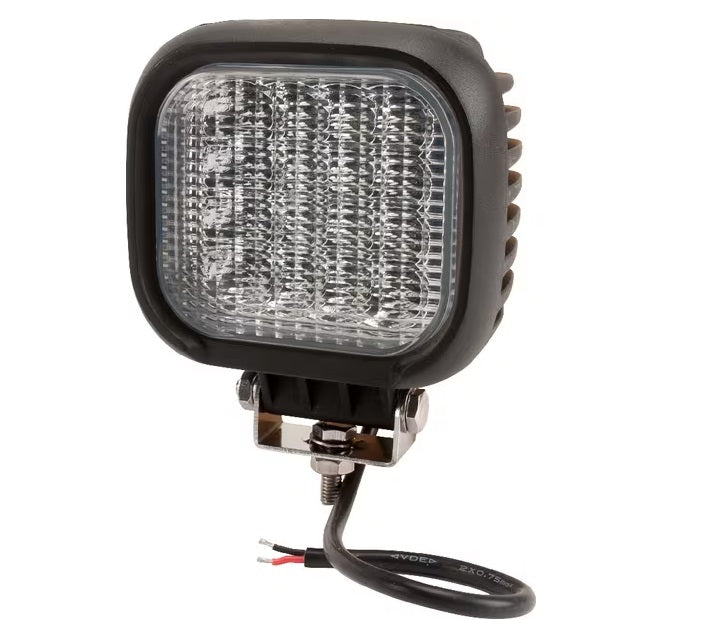 Luz de trabalho LED, 48W, 4000lm, quadrado, 10-30V, 123x81x123mm, feixe largo